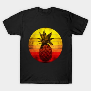 vintage pineapple Aloha Beaches Hawaii retro tshirt. T-Shirt